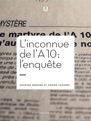 cover image of L'Inconnue de l'A10
